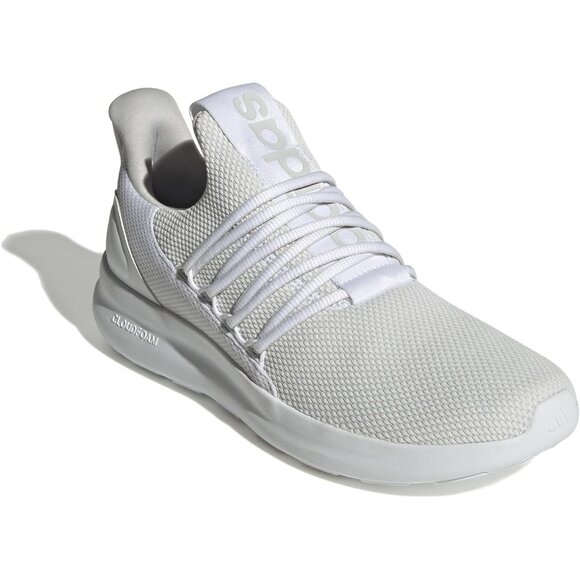 ⚡Adidas Mens White/Grey/White Imported Rubber Lite Racer Pull-On Shoes - Picture 2 of 8